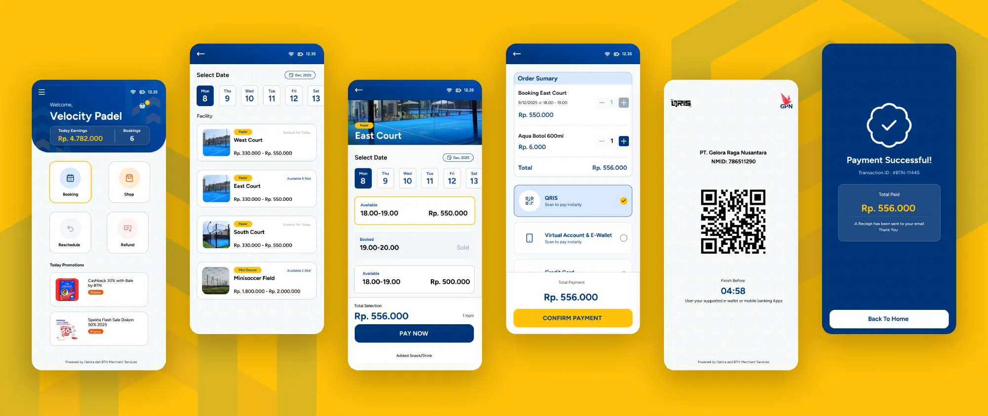 UI Booking Court