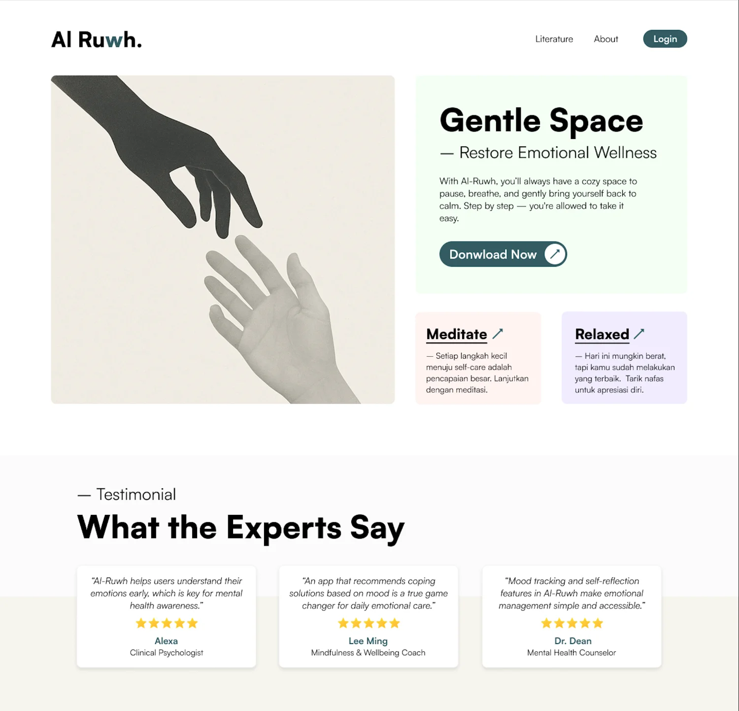 Al-Ruwh Landing pages